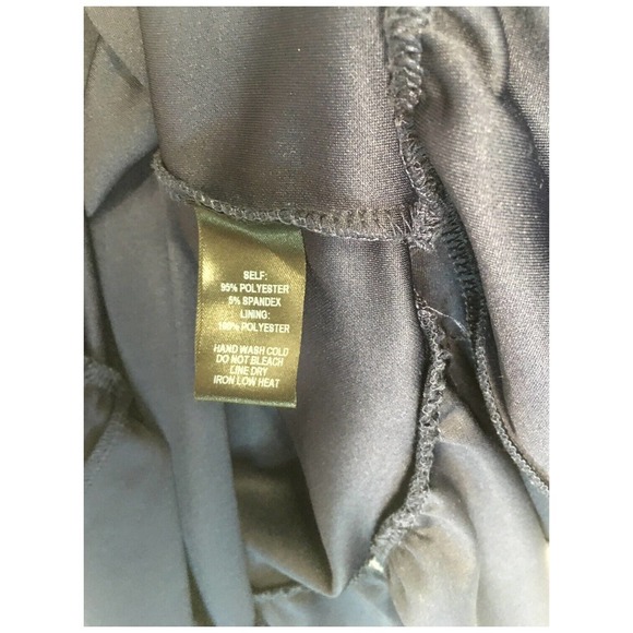 Lulus Womens Medium Style And Flare Ruffled Long Sleeve Mini Dress Navy Blue - Picture 9 of 16